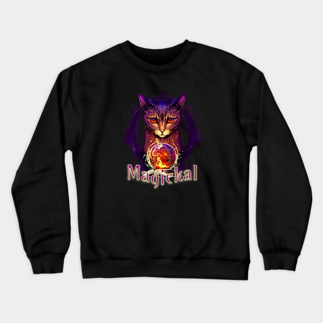 Psychic Cat Crewneck Sweatshirt by The Sherwood Forester